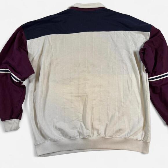 Puritan Rugby Shirt Men’s L/XL Vintage 80s 90s Colorblock Long Sleeve - Picture 6 of 8